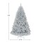Costway 6Ft Hinged Unlit Artificial Silver Tinsel Christmas Tree Holiday w/Metal Stand